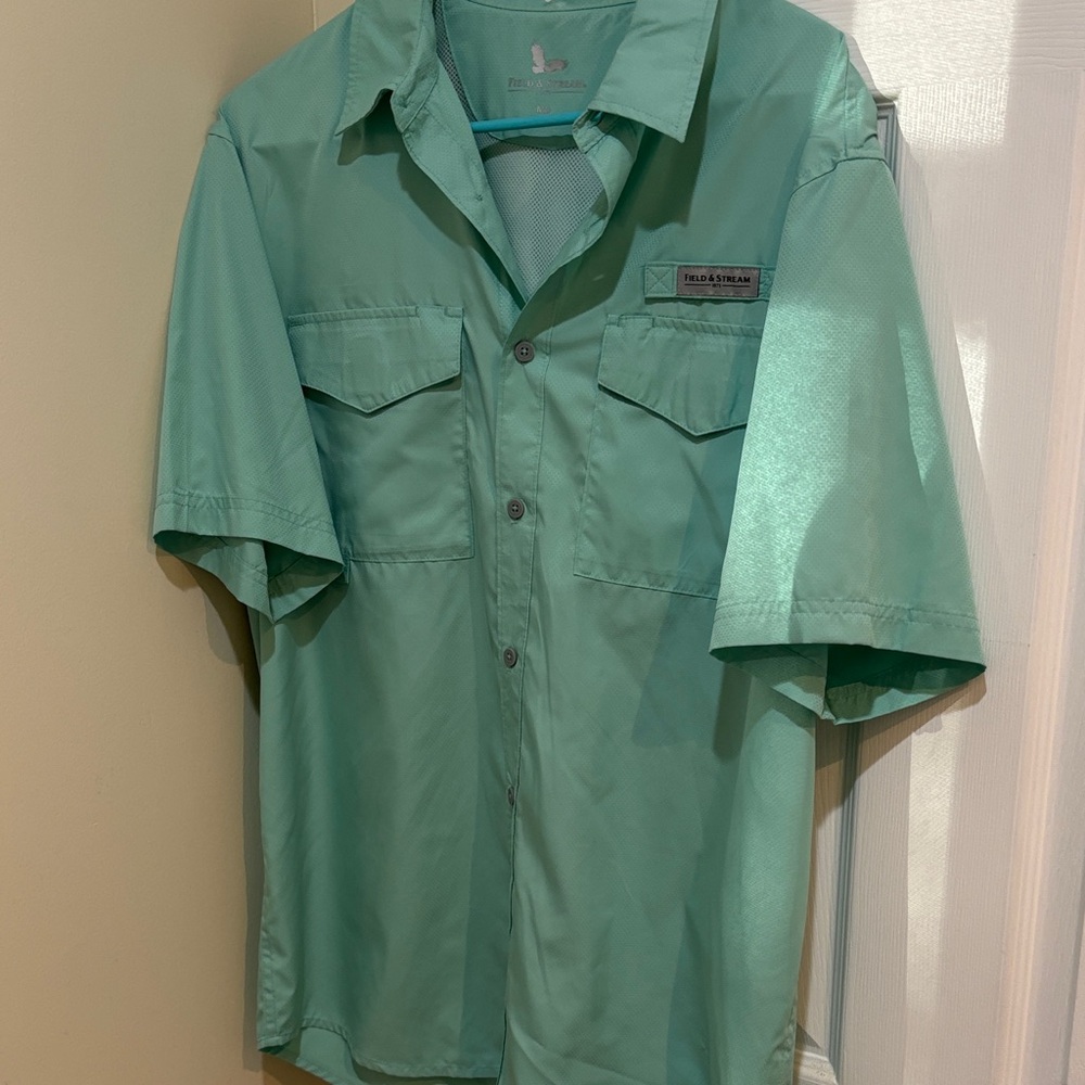 Field & Stream Men's Casual Button Down Shirt -Mint Green
